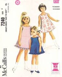 7240 1964 SO EZ GIRLS SLVLSS FLARE DRESS PATTERN 3